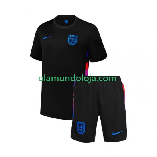 Camisola Inglaterra Criança Equipamento Segundo 2025 Manga Curta